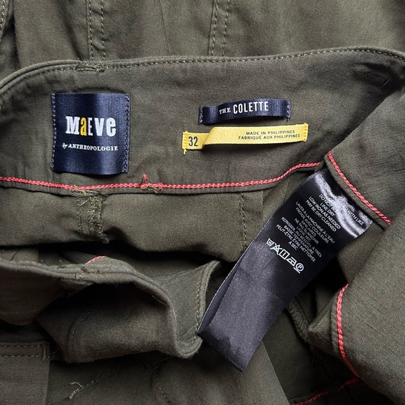 Anthropologie Maeve The Colette Cropped Wide Leg Pants Green Size 32 - Picture 12 of 16